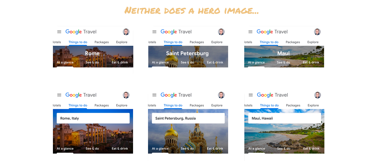 Reasons to visit hero header explorations